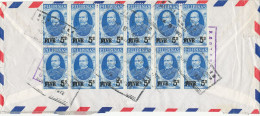 Philippines Registered Air Mail Cover Sent To Sweden 3-11-1972 With A Lot Of Overprinted Stamps On The Backside Of The C - Philippines