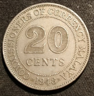 MALAISIE - 20 CENTS 1948 - George VI - KM 9 - ( MALAYSIA ) - Malaysie