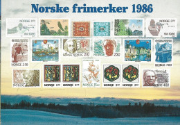Norway 1986 Card With Imprinted Stamps Issued 1986    Unused - Brieven En Documenten