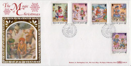 Isle Of Man Benham Silk FDC - Christmas