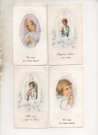 4 Cartes -  Enfant De Choeur - Prières - Dans Ovale Ou Cadre - - Colecciones Y Lotes