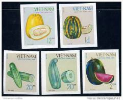 North Vietnam Viet Nam MNH Imperf Stamps 1970 : Fruit / Water Melon / Cucumber / Melon (Ms241) - Vietnam