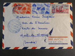 DM4 COTE  SOMALIS    BELLE LETTRE RECO   1949 A MONT DE MARSAN  +10F+ AFF.   INTERESSANT+ + - Lettres & Documents