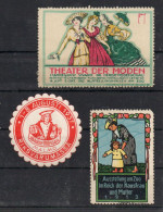# BD 01 - Lot Vignetten Aus 1913-1937  Austellungen Cinderella. - Erinnofilia