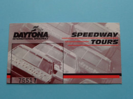 Ticket SPEEDWAY TOURS > DAYTONA International Speedway ( Zie SCANS ) Bromophoto Bruxelles ! - Biglietti D'ingresso