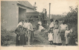 St Amand Montrond * 1905 * Scène De Battage * Batteuse Agricole Agriculture * Villageois Enfants - Saint-Amand-Montrond