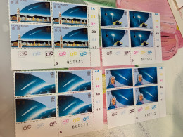 Hong Kong Stamp Corner Block 1986 Halley Comet Space MNH S/s - Storia Postale