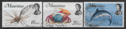 1969,1976 MAURITIUS Set Of 3 Used Stamps (Michel # 336X,337Y,343X) - Maurice (1968-...)