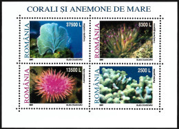 Romania 2001 Marine Life Reefs Corals Anemones Sea Star Under Sea Ocean Fauna Flora MNH Stamps Blocks 2 Minisheets Serie - Marine Life