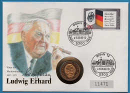 DEUTSCHLAND GERMANY NUMISLETTER 2 MARK 1989 J L.ERHARD VERGOLDET GOLD PLATED - 2 Marcos