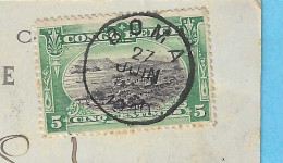 Timbre Type Mols-Congo Belge Unilingue-1909 5c Vert-N°50-Cachet "Boma-1910"-Matadi-Pont Du Chemin De Fer Sur La M'Poso - Brieven En Documenten