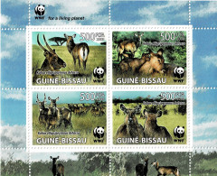 GUINEA-BISSAU 2008 Mi 3919-3922 WWF WATERBUCKS MINT MINIATURE SHEET ** - Ungebraucht
