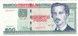 Cuba 500 Pesos 2022 AUNC - Kuba