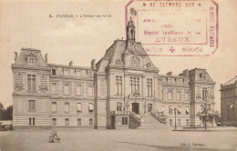 évreux * CACHET Militaire Hôpital Auxiliaire N°12 Croix Rouge Red Cross Secours Blessés Ambulance - Evreux