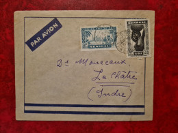 LETTRE DAKAR 1941 POUR LA CHATRE INDRE - Briefe U. Dokumente