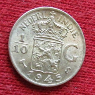 Netherlands India 1/10 Gulden 1945 S Nederland Indies W ºº - Other - Asia