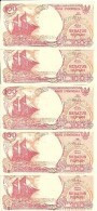 INDONESIE 100 RUPIAH 1992/1999 UNC P 127 G  ( 5 Billets ) - Indonesië