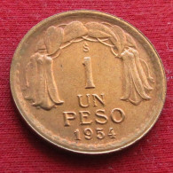 Chile 1 Peso 1954 W ºº - Cile