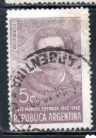 ARGENTINA 1942 JOSE MANUEL ESTRADA 5c  USED USADO OBLITERE' - Oblitérés