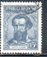 ARGENTINA 1942 1950 MARTIN GUEMES 15c  USED USADO OBLITERE' - Oblitérés