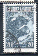 ARGENTINA 1942 1950 BULL CATTLE BREEDING 20c  USED USADO OBLITERE' - Oblitérés