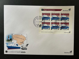 Lithuania Litauen Lituanie 2024 Definitives White Stork Bird BeePost Sheetlet FDC - Schiffe