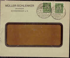 604086 | Brief Marke Mit Firmenlochung Perfin, Der Uhrenfabrik, Müller Schlenker | Villingen-Schwenningen (Baden) (W 773 - Horloges