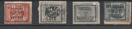 Lot 4 Préoblitérés (o) PRE21 PRE141 PRE213 PRE308 - Sonstige & Ohne Zuordnung