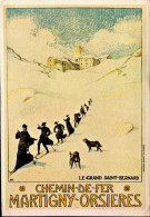 AFFICHE POUR LE CHEMIN DE FER MARTIGNY-ORSIERES . ALBERT MURET. .1913 - Martigny