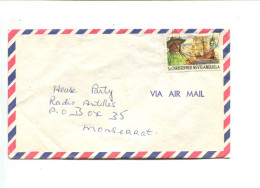 ST CHRISTOPHER NEVIS ANGILLA - Affranchissement Seul Sur Lettre - Pirate Bateau - St.Cristopher-Nevis & Anguilla (...-1980)