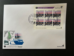 Finland Finnland Finlande 2024 Definitives Harmaja Lighthouse BeePost Sheetlet FDC - Lighthouses