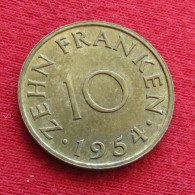 Germnay Saarland 10 Francs 1954 #2 W ºº - Sonstige – Europa