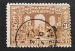 CANADA YT 107 OBLITERE "CONFERENCE DU QUEBEC" ANNÉE 1917 - Usados