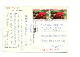 POLYNESIE FRANCAISE - Affr. Sur Carte Postale - Brieven En Documenten