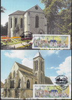 France 2005. 2 Cartes Maxima, Distributeurs à 53 Et 90 C. Chapelle De La Commanderie De Saint-Jean, Corbeil-Essonnes - Churches & Cathedrals