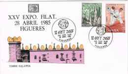 54600. Carta FIGUERAS (Gerona) 1985. II Any DALI. Torre GALATEA - Storia Postale