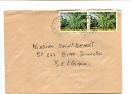 CAMEROUN - Affr. Sur Lettre Pour La Belgique + Test Code Postal Barre Fluo - Bananiers - Camerun (1960-...)