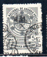 ARGENTINA 1944 NATIONAL SAVINGS BANK 5c USED USADO OBLITERE' - Gebruikt