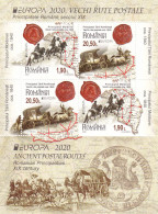 ROMANIA - EUROPA CEPT - 2020 - Ancient Postal Routes - M/S - Block I With 4 Stamps(2 Sets) MNH** - Ungebraucht