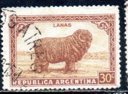 ARGENTINA 1942 1950 1949 MERINO SHEEP WOOL 30c USED USADO OBLITERE' - Used Stamps