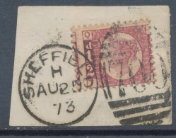GB QV ½d Plate 6 (TQ, Nice VARIETY: HEAVY MISPERFORATED) Superb Used On Piece With Duplex „SHEFFIELD / 700“, Yorkshire - Used Stamps