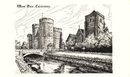 Art Postcard West Gate, Canterbury, Kent. Unposted - Canterbury