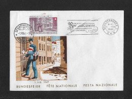 1949 HEIMAT SCHAFFHAUSEN ► Sehr Schöner Brief Mit SBK-Illustration P4 CHF 100.- Und Entsprechender Marke B42 - Storia Postale