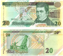 Honduras 20  Lempira Commemorative 2000 Issue 50th Anniversary Bank P-83 UNC - Honduras