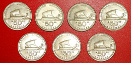 * COMPLETE SET SHIP HOMER: GREECE  50 DRACHMAS 1986-2000! · LOW START · NO RESERVE! - Lots & Kiloware - Coins