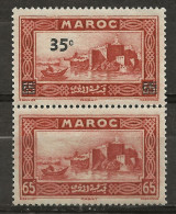 MAROC Colo:, *, N° YT 161a, Paire, Ch., TB - Ongebruikt