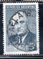 ARGENTINA 1946 FRANKLIN D. ROOSEVELT 5c USED USADO OBLITERE' - Gebruikt