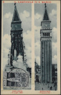 Italie 1912 Y&T 93. Carte Maximum. Reconstruction Du Campanile Saint Marc à Venise. Effondrement De 1902, Reconstruction - Churches & Cathedrals