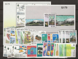 1987 MNH New Zealand Year Collection Postfris** - Années Complètes