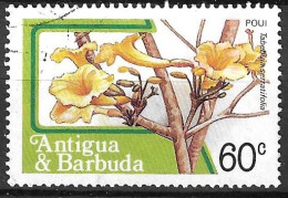 ANTIGUA  - 1983 - FRUTTI - TABEBUIA SERRATIFOLIA - 60C - USATO (YVERT 713 - MICHEL 731A) - Antigua And Barbuda (1981-...)